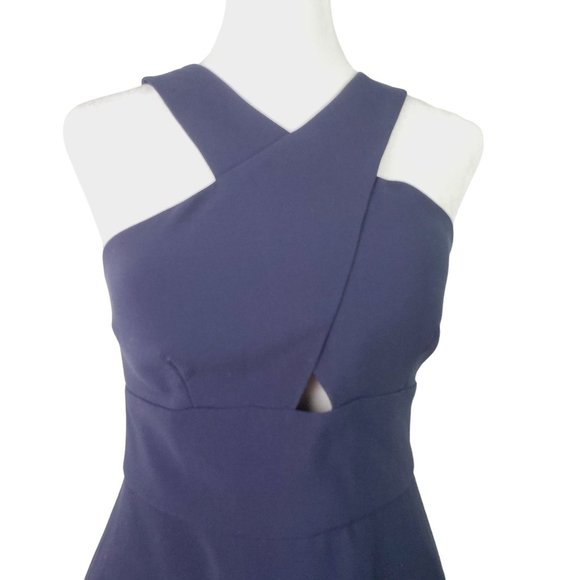 Likely Kensington Fit and Flare Cutout Mini Navy Blue Lined Dress, Size 2 - Picture 6 of 10
